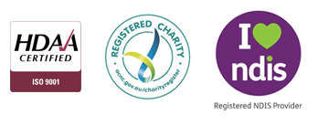 HDAA Certified Registered Charity NDIS Logos